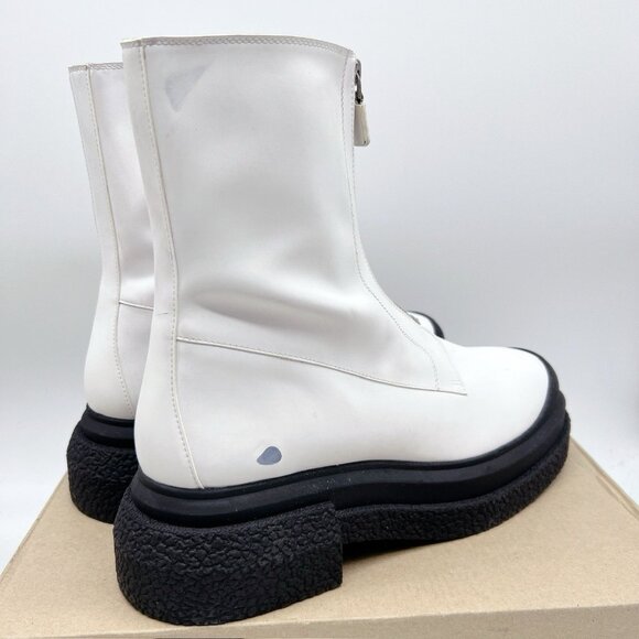 Stuart Weitzman Charli Sportlift Zip Womens Platform Mid calf Boots White US 9.5 - Picture 7 of 14